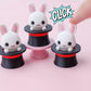 Bunny magic hat fidget clicker 3D printed cute fidget clicker
