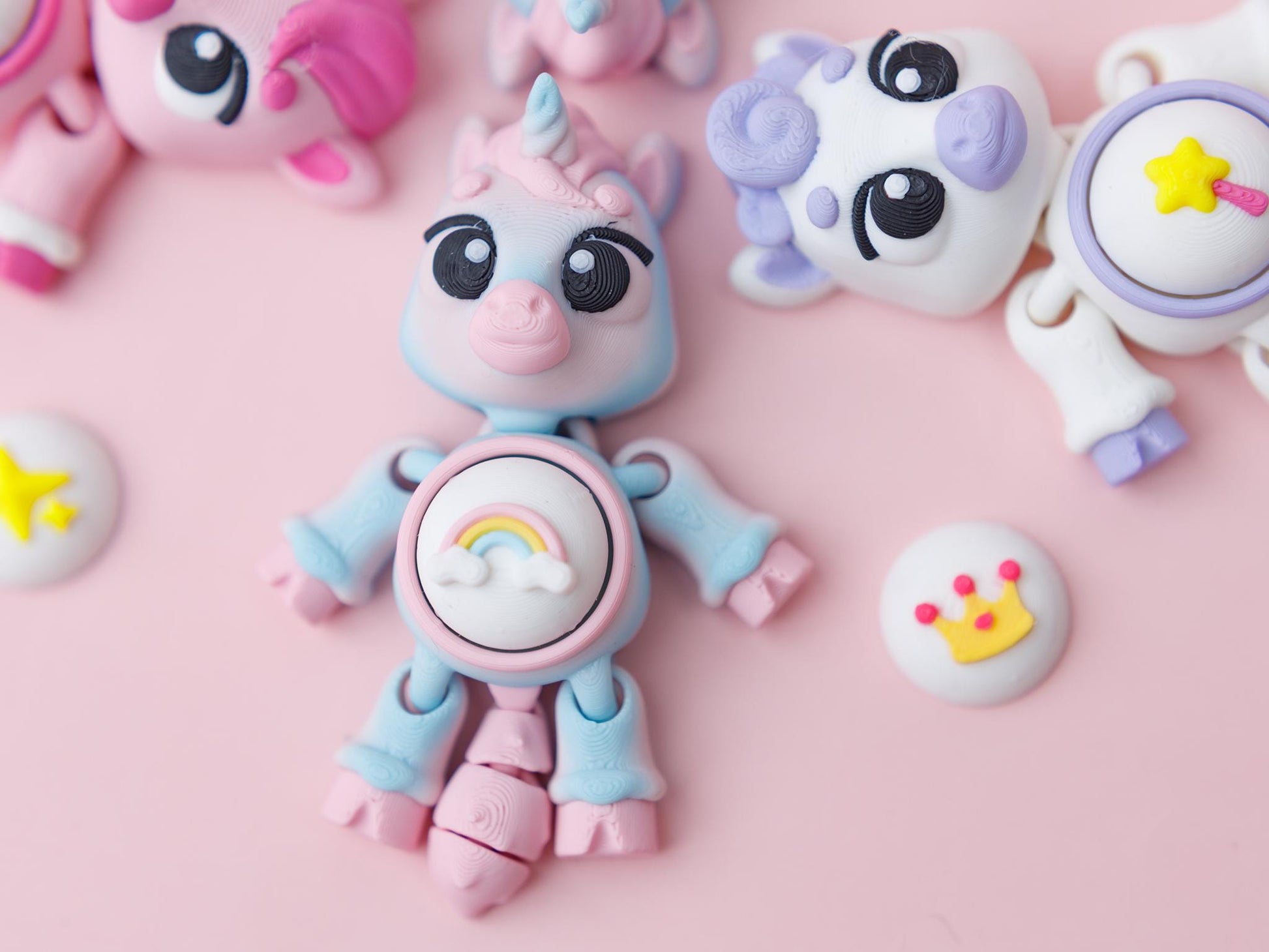 Unicorn Fidget clicker Trendy 3D printed fidget