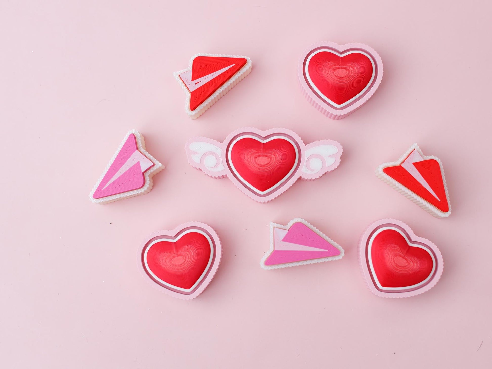 Valentine's Day fidget clicker 3d printed fidget clicker Heart collection fidget clicker