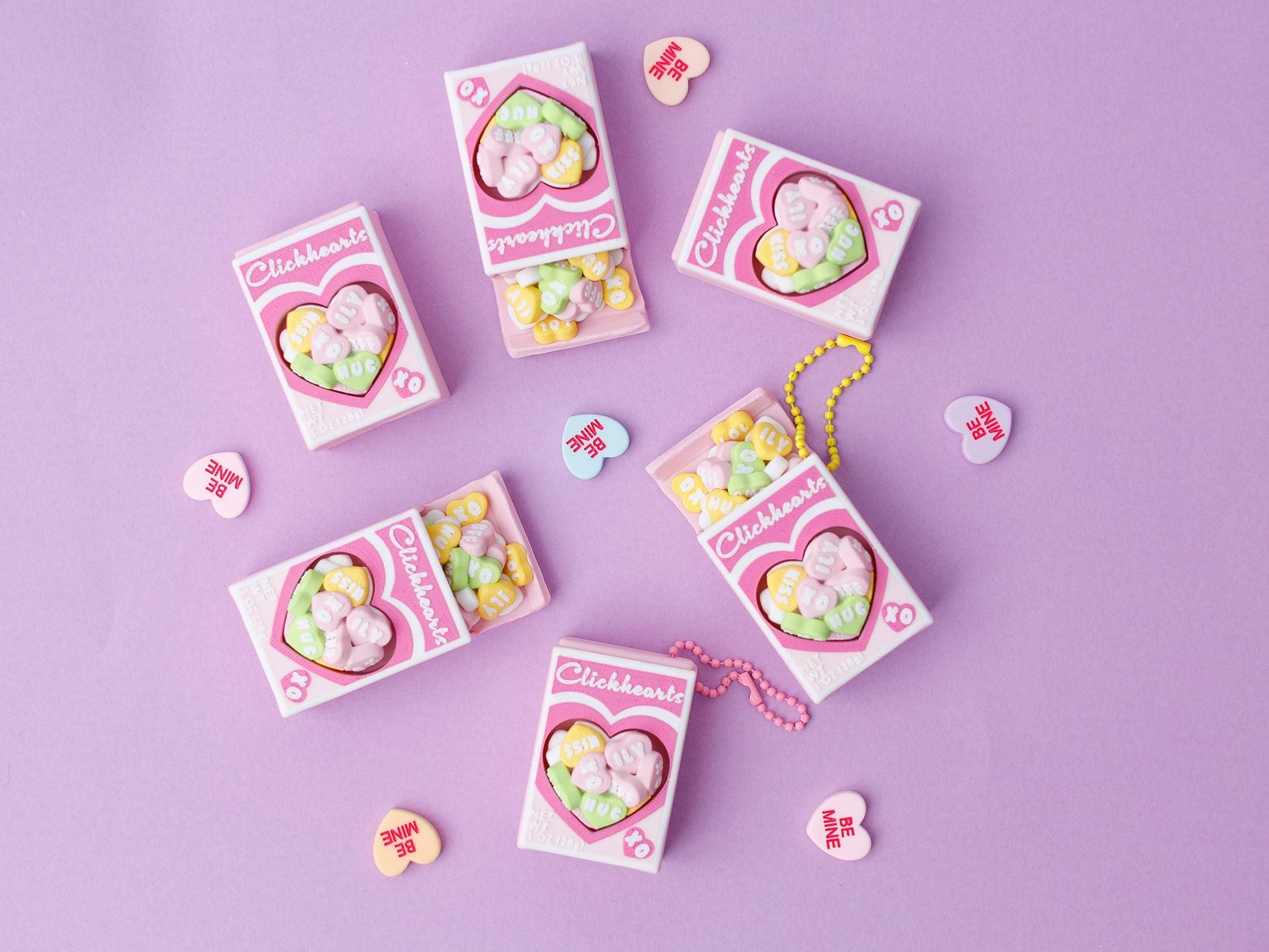 Sweet heart candies fidget clicker 3D printed Valentine's Day fidget clicker