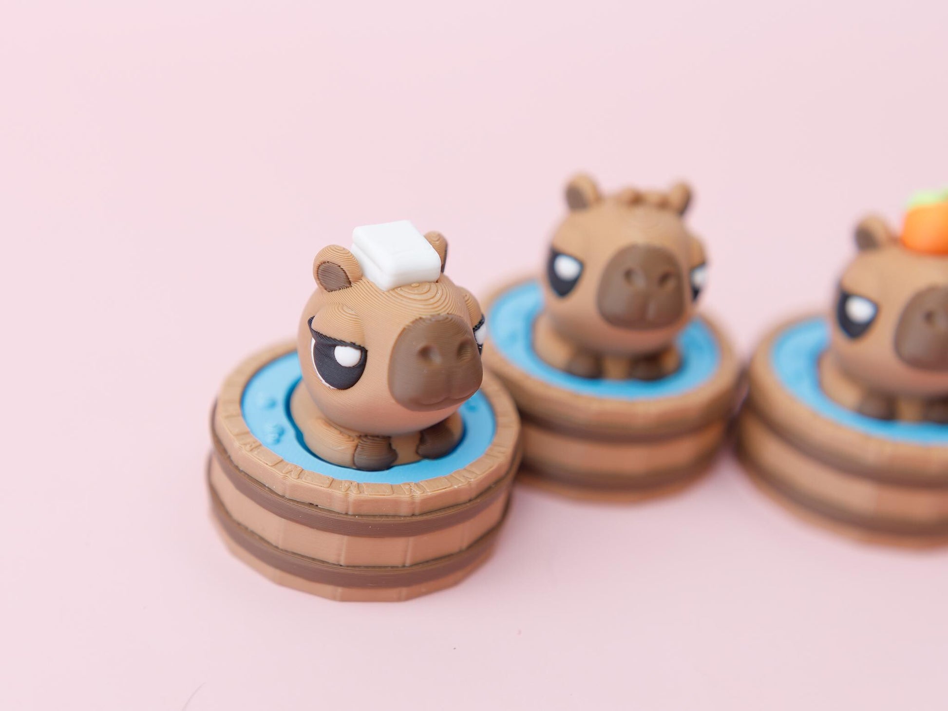 Hot Spring Capybara Fidget Clicker 3D printed Capybara