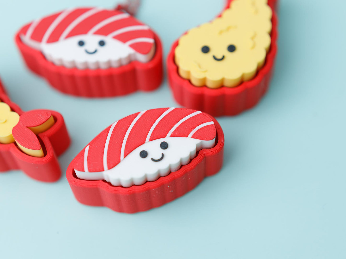 Sushi nigiri and tempura Fidget clicker toy Trendy 3D printed fidget