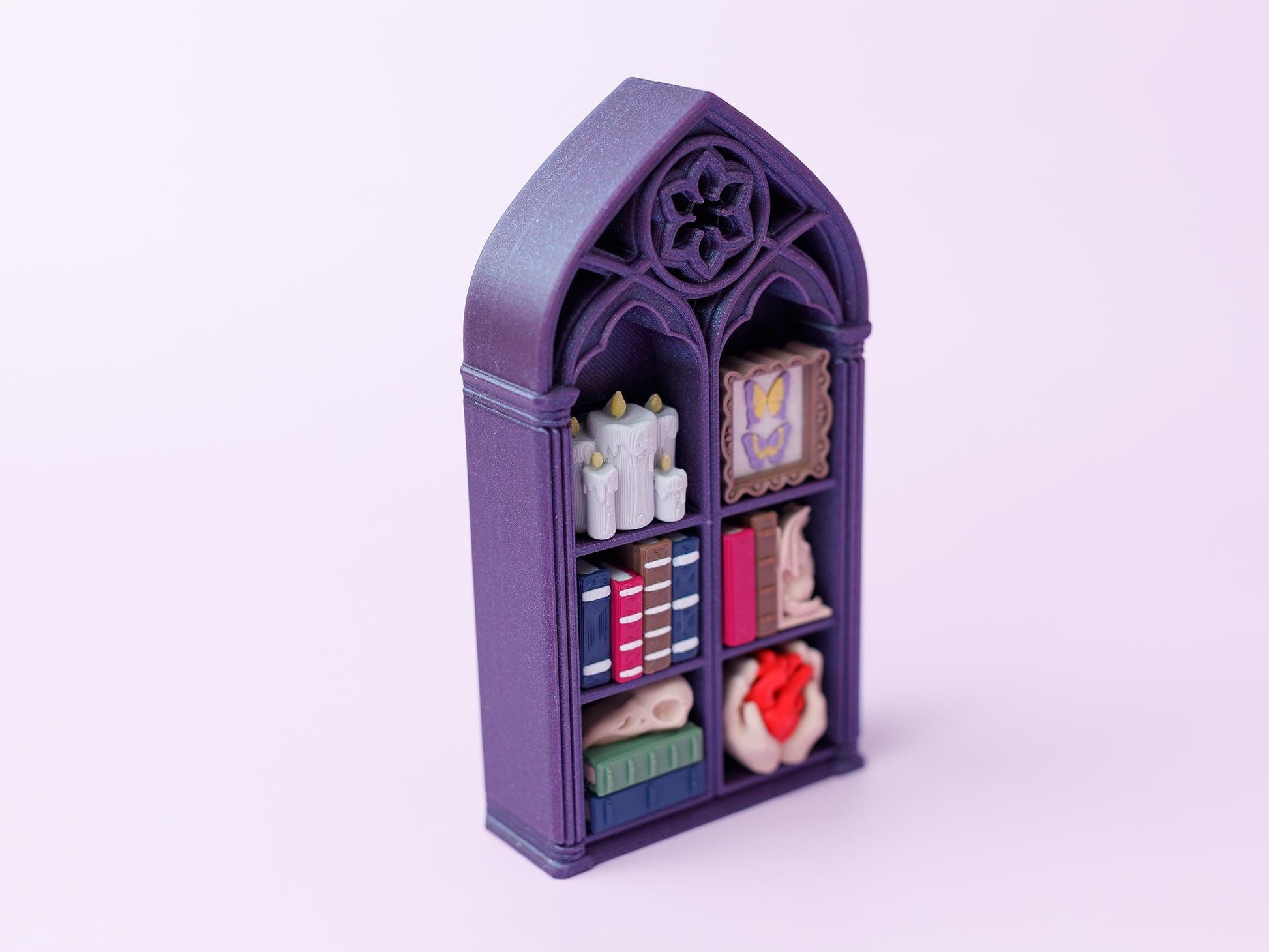 Gothic bookshelf Fidget Clicker Toy 3D printed fidget clicker