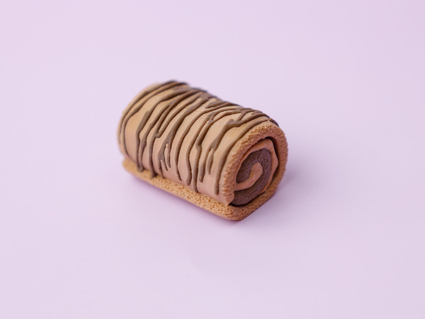 Cute cake roll Fidget clicker toy Trendy 3D printed Cute fidget clicker