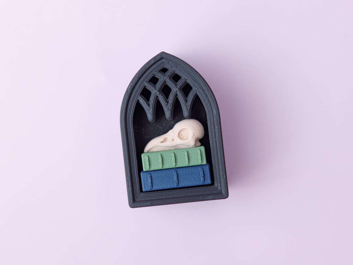 Gothic bookshelf Fidget Clicker Toy 3D printed fidget clicker