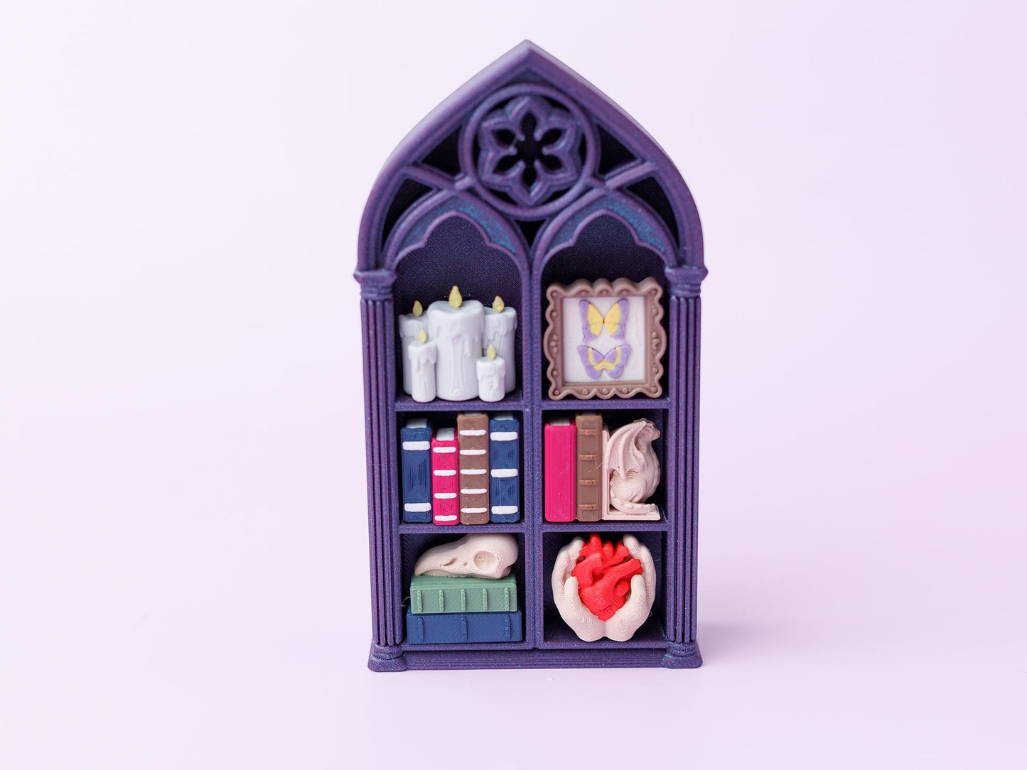 Gothic bookshelf Fidget Clicker Toy 3D printed fidget clicker