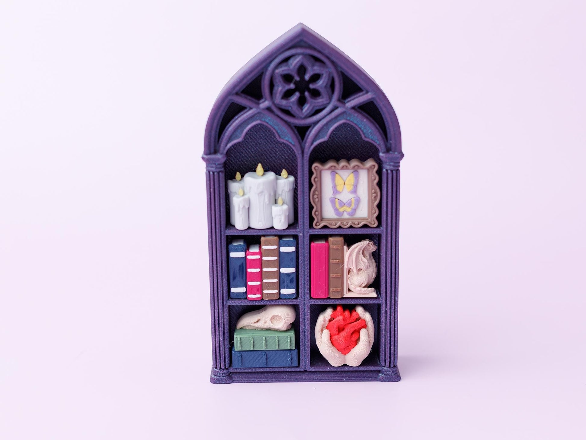 Gothic bookshelf Fidget Clicker Toy 3D printed fidget clicker
