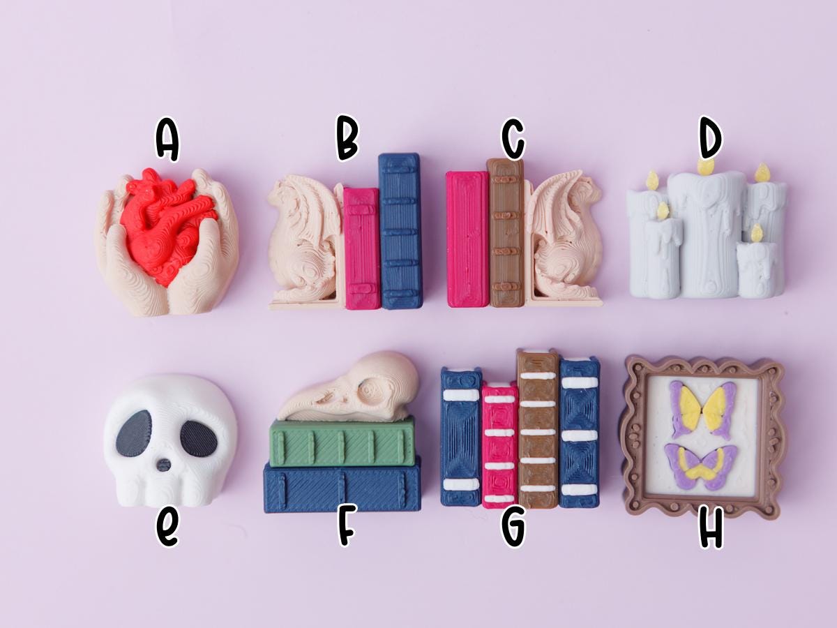 Gothic bookshelf Fidget Clicker Toy 3D printed fidget clicker