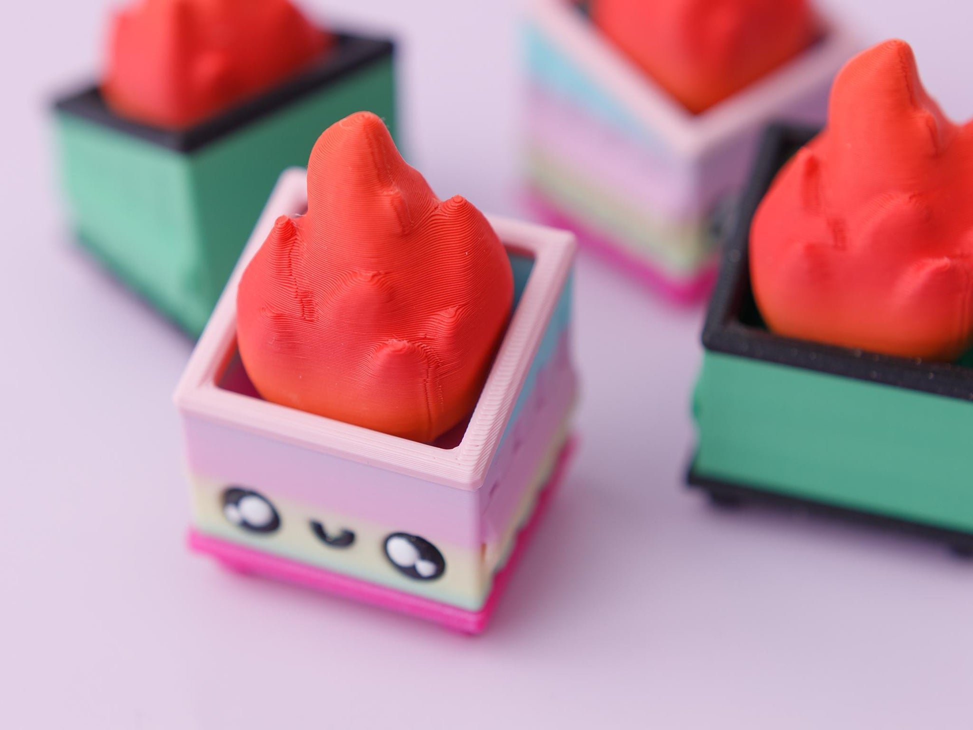 Dumpster fire Fidget clicker toy Trendy 3D printed fidget