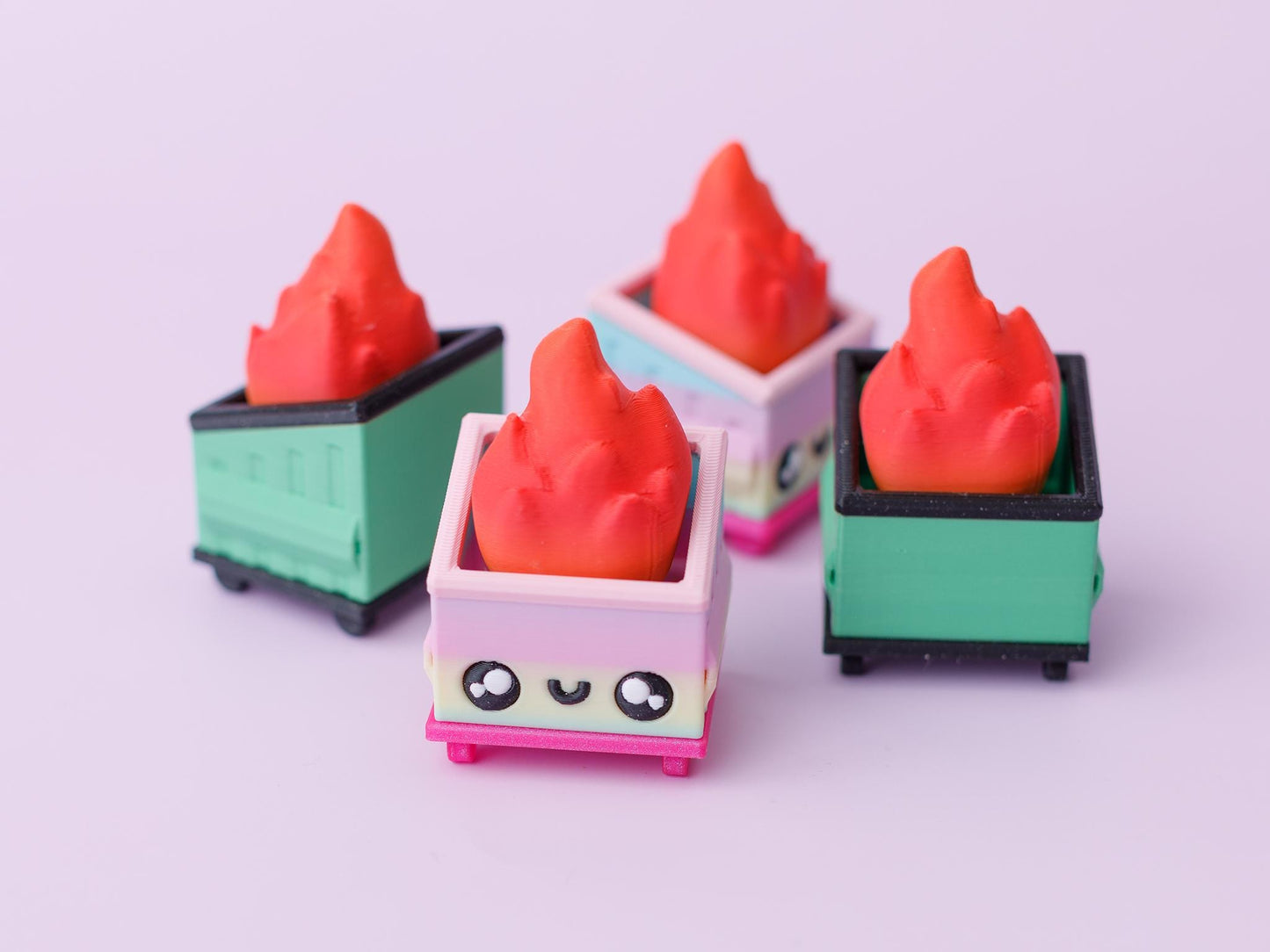 Dumpster fire Fidget clicker toy Trendy 3D printed fidget