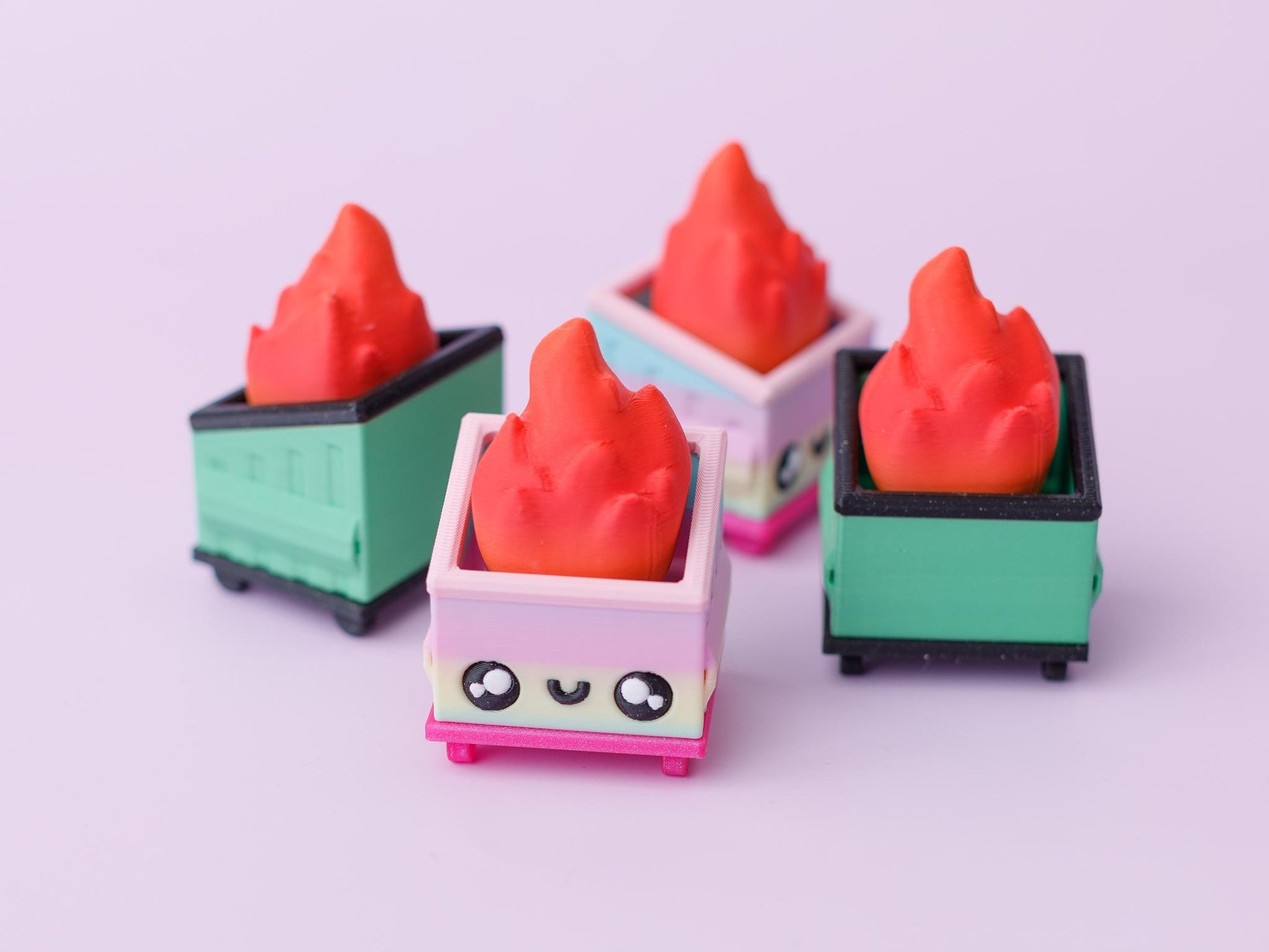 Dumpster fire Fidget clicker toy Trendy 3D printed fidget