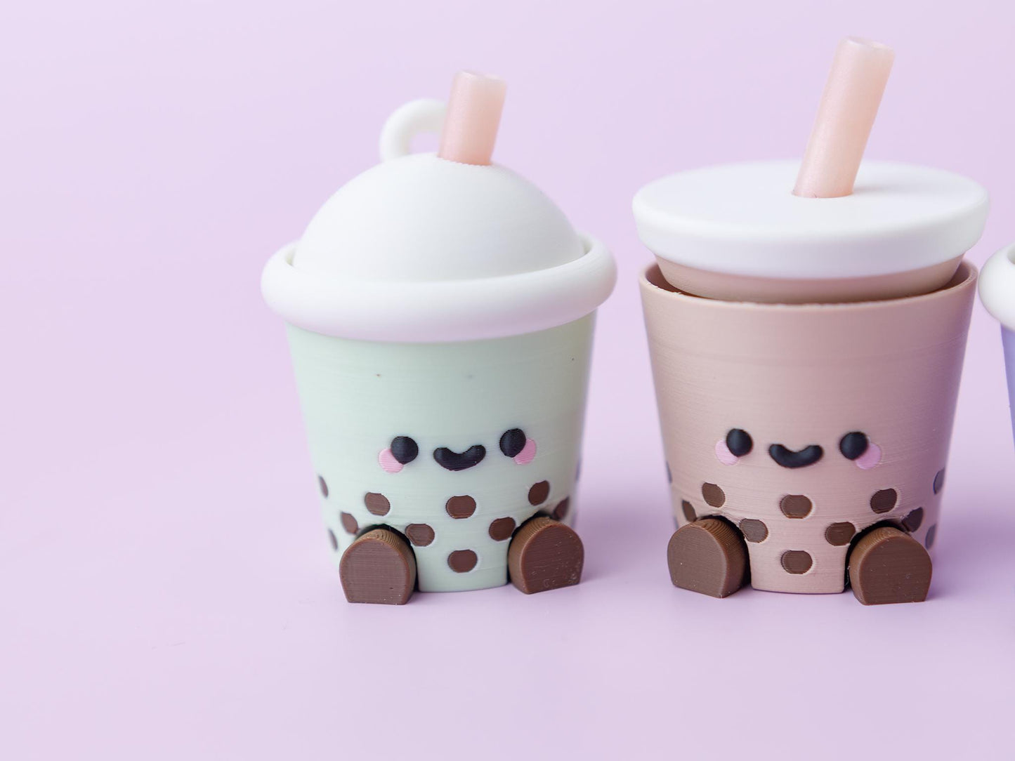 Boba tea Fidget clicker toy Trendy 3D printed Cute fidget clicker