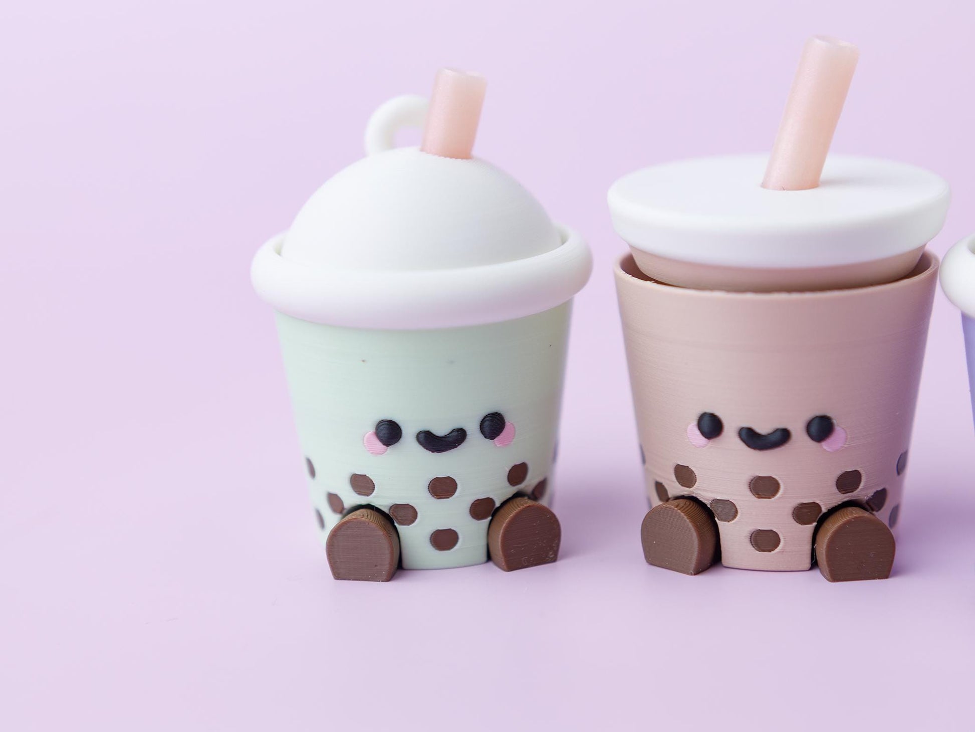 Boba tea Fidget clicker toy Trendy 3D printed Cute fidget clicker