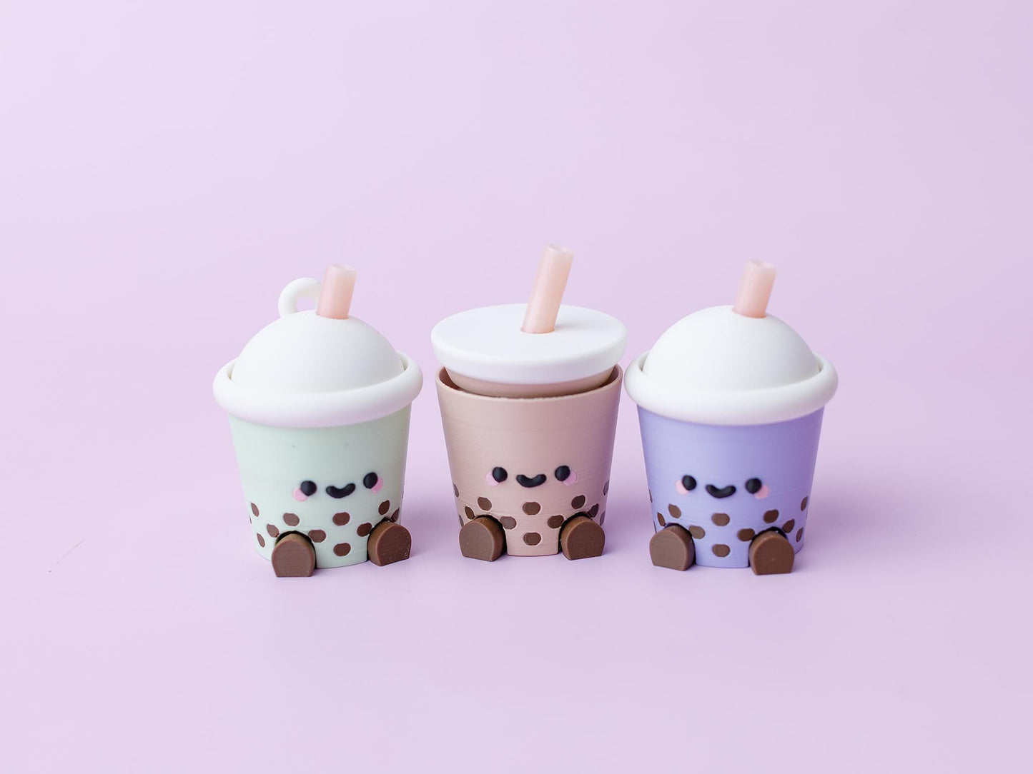 Boba tea Fidget clicker toy Trendy 3D printed Cute fidget clicker