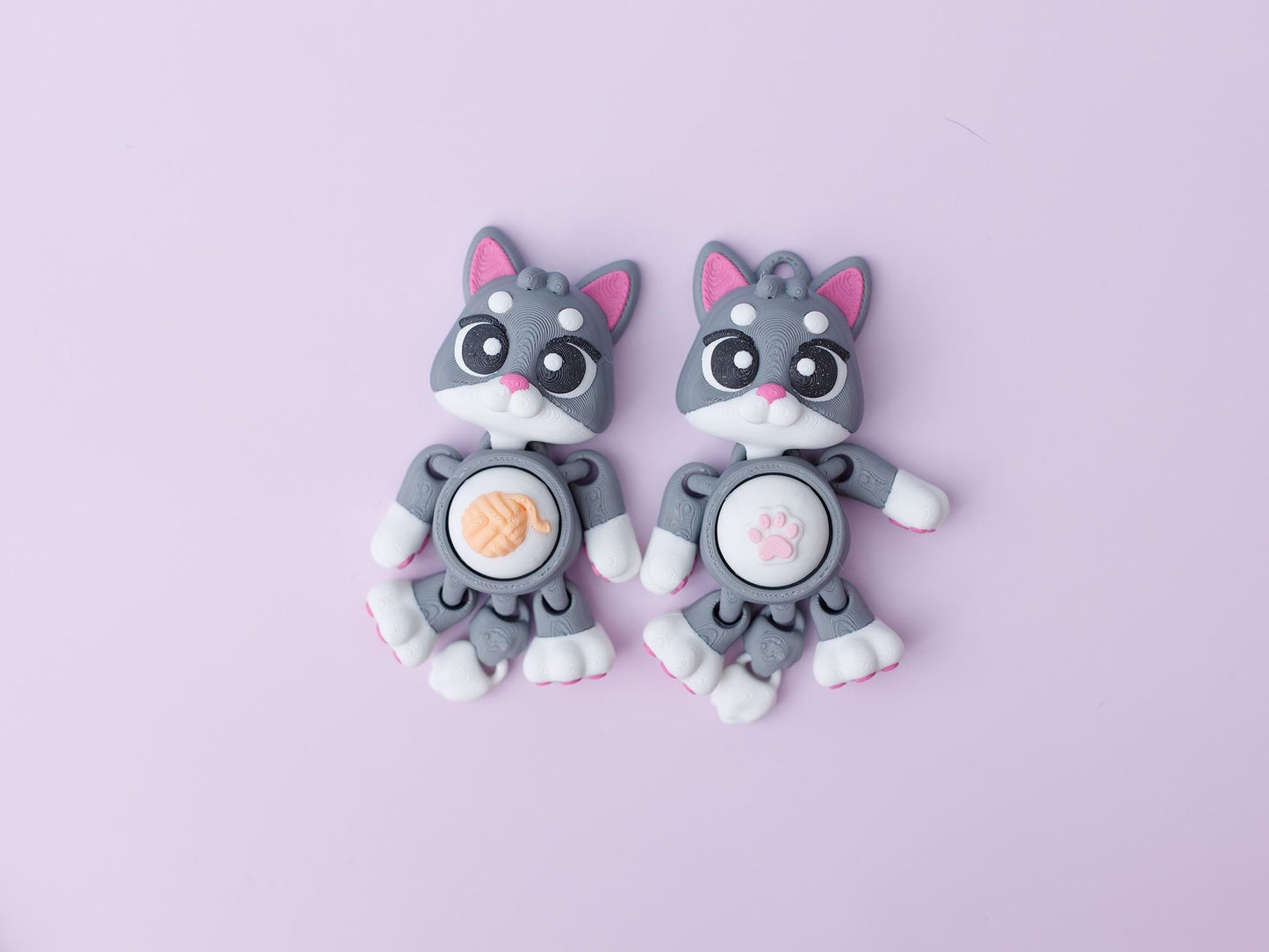 Cute kitten Fidget clicker Trendy 3D printed fidget
