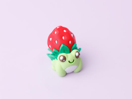 Strawberry frog strawberry basket fidget clicker