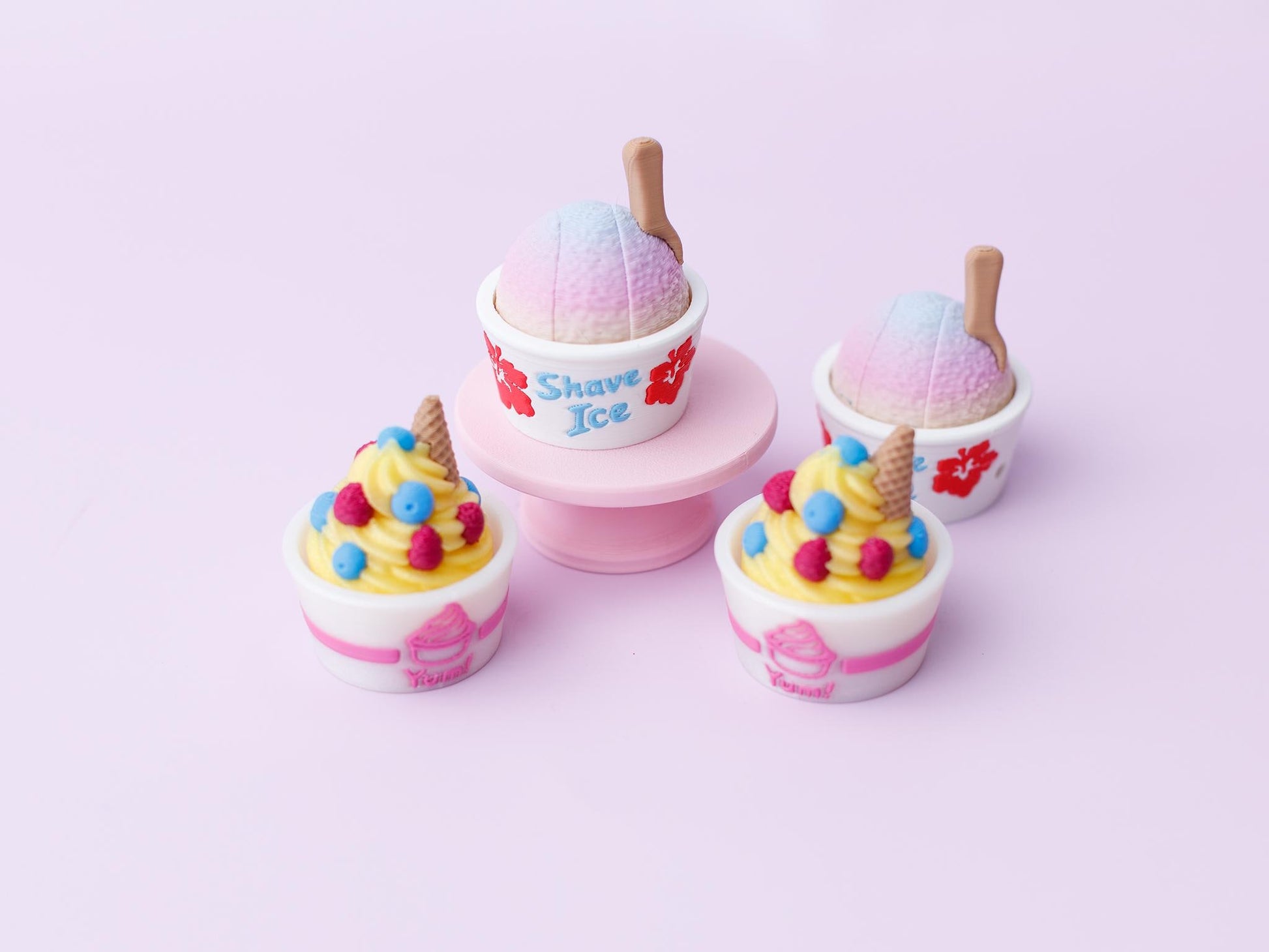 Summer treats fidget clicker Shaved ice fidget clicker Frozen yogurt fidget clicker