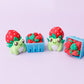 Strawberry frog strawberry basket fidget clicker