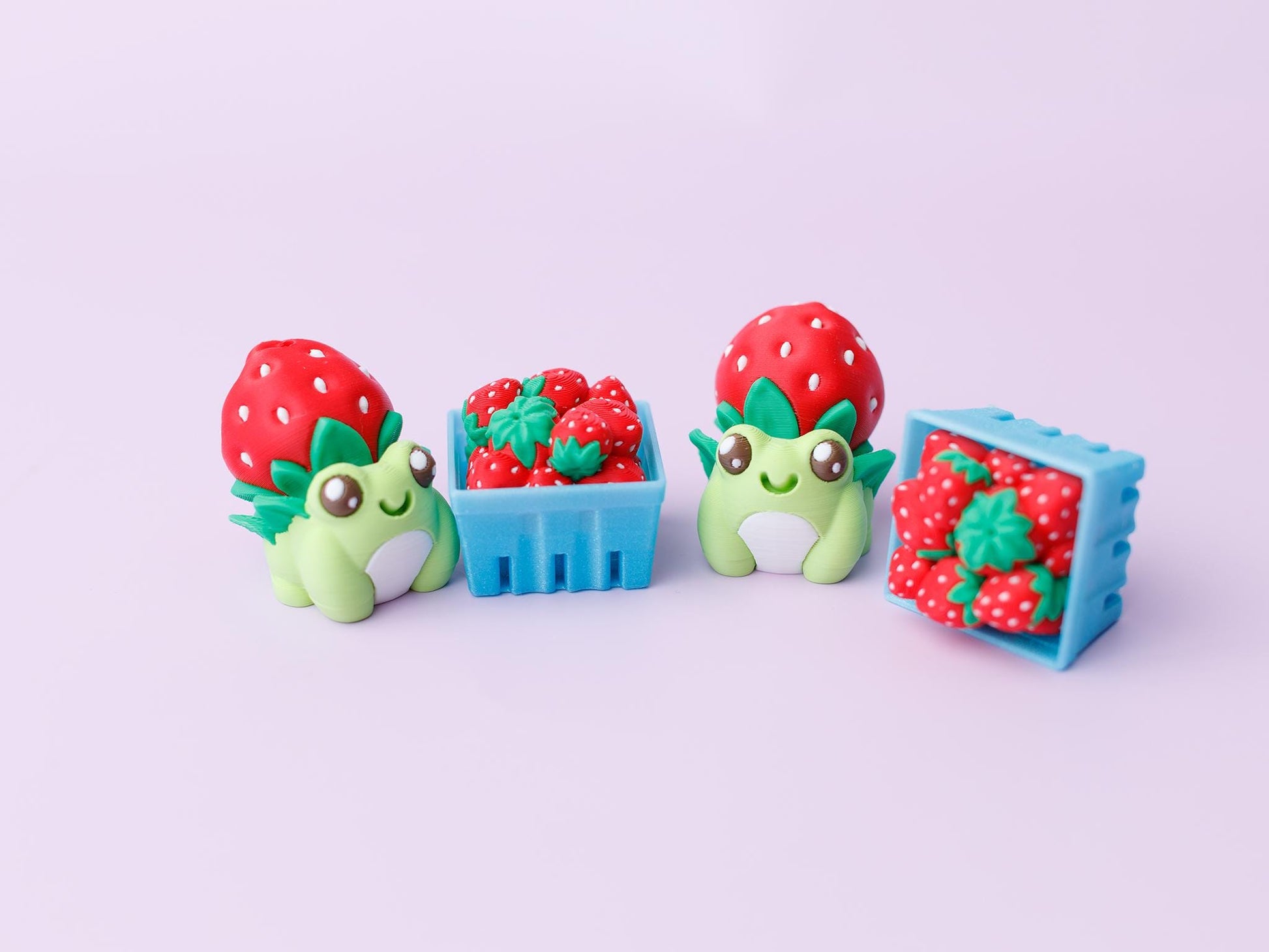 Strawberry frog strawberry basket fidget clicker