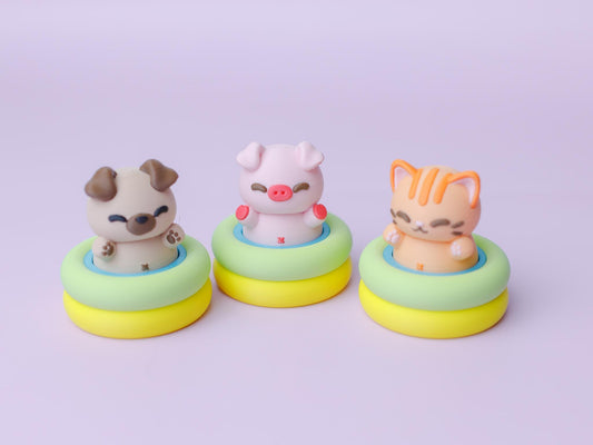 Animal pool fidget clickers