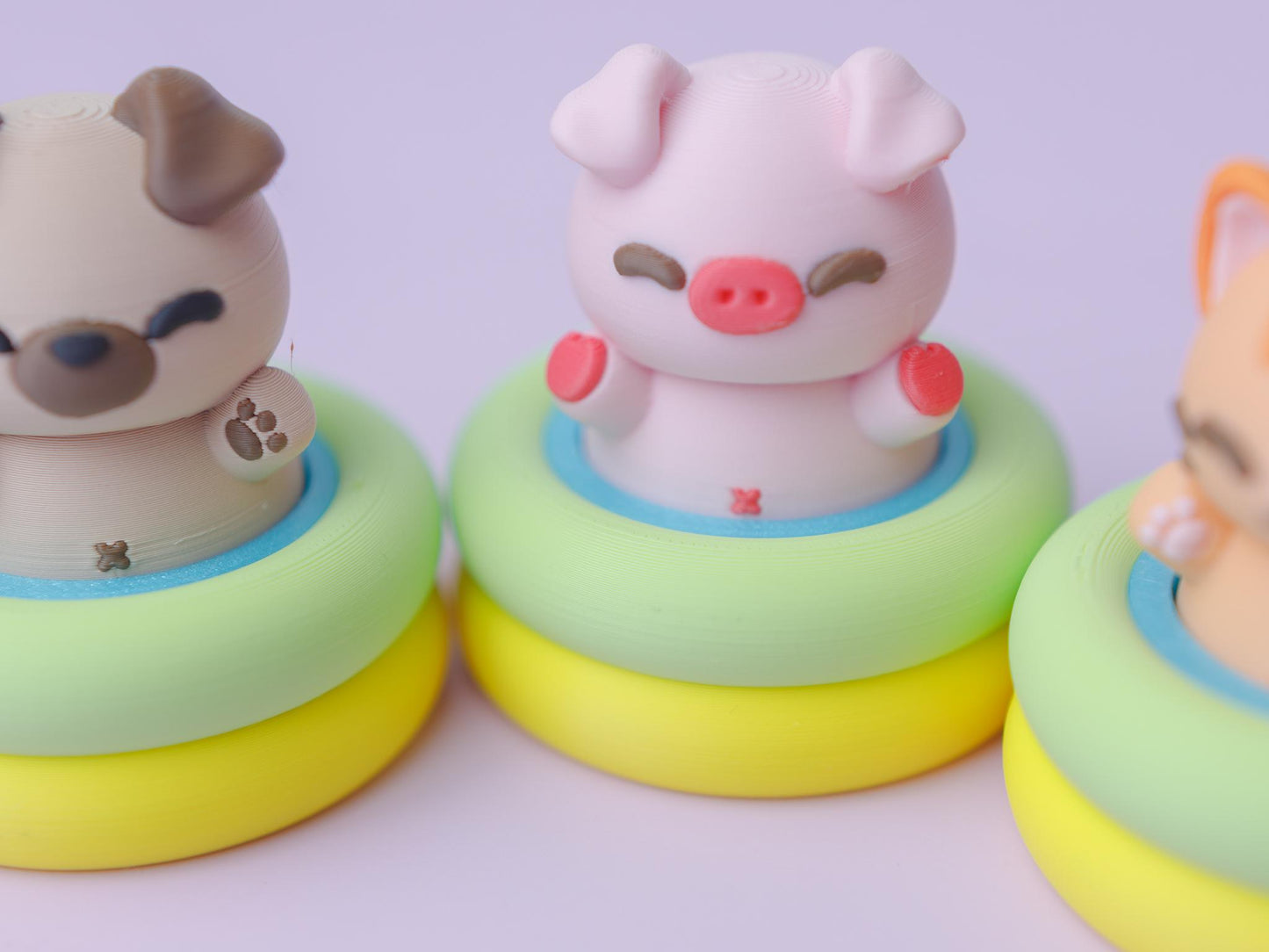 Piggy pool Fidget Clicker Doggy pool Fidget Clicker Kitty pool Fidget Clicker 3D printed fidgets