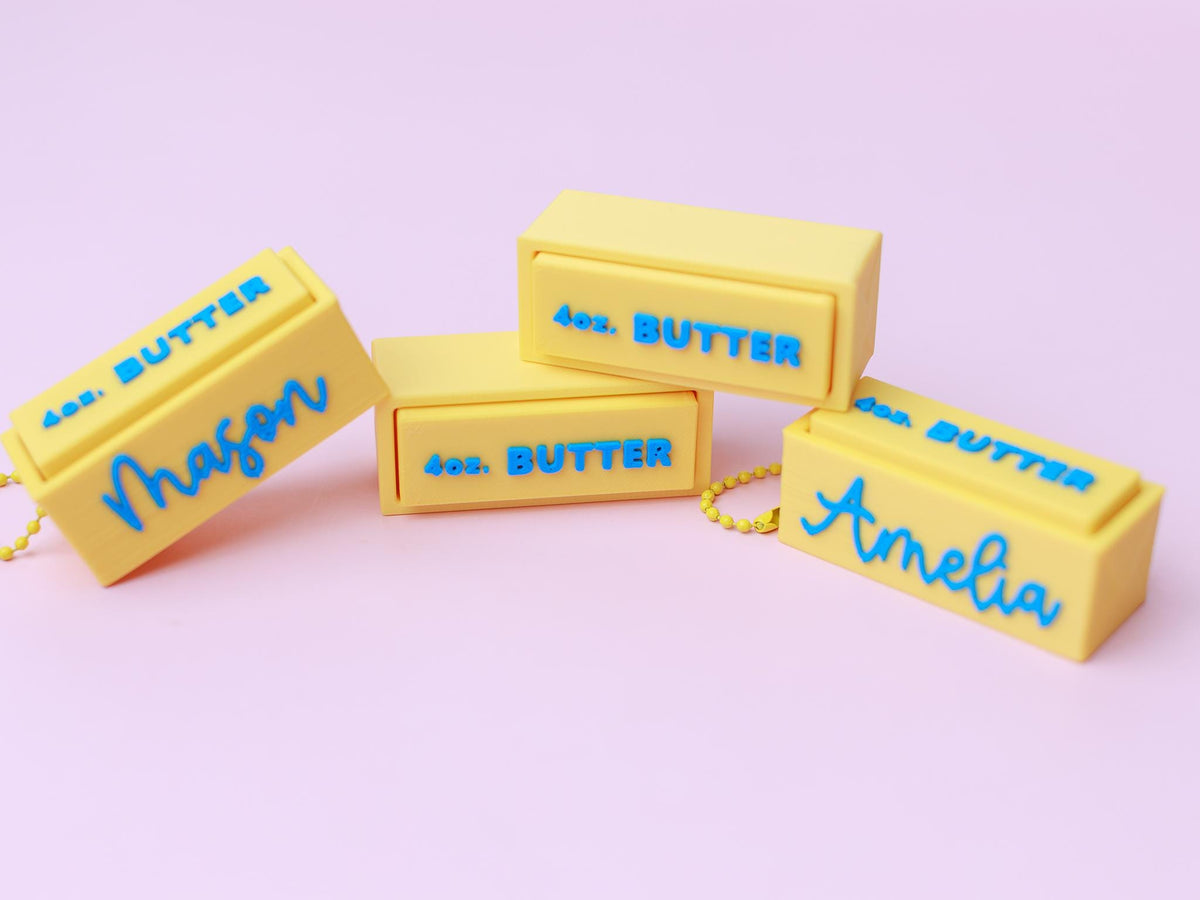 Personalized Squishy Butter Fidget Clickers