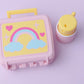 Retro Lunch box Fidget Clickers with small thermos keychain