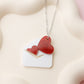 lover letter acrylic necklace