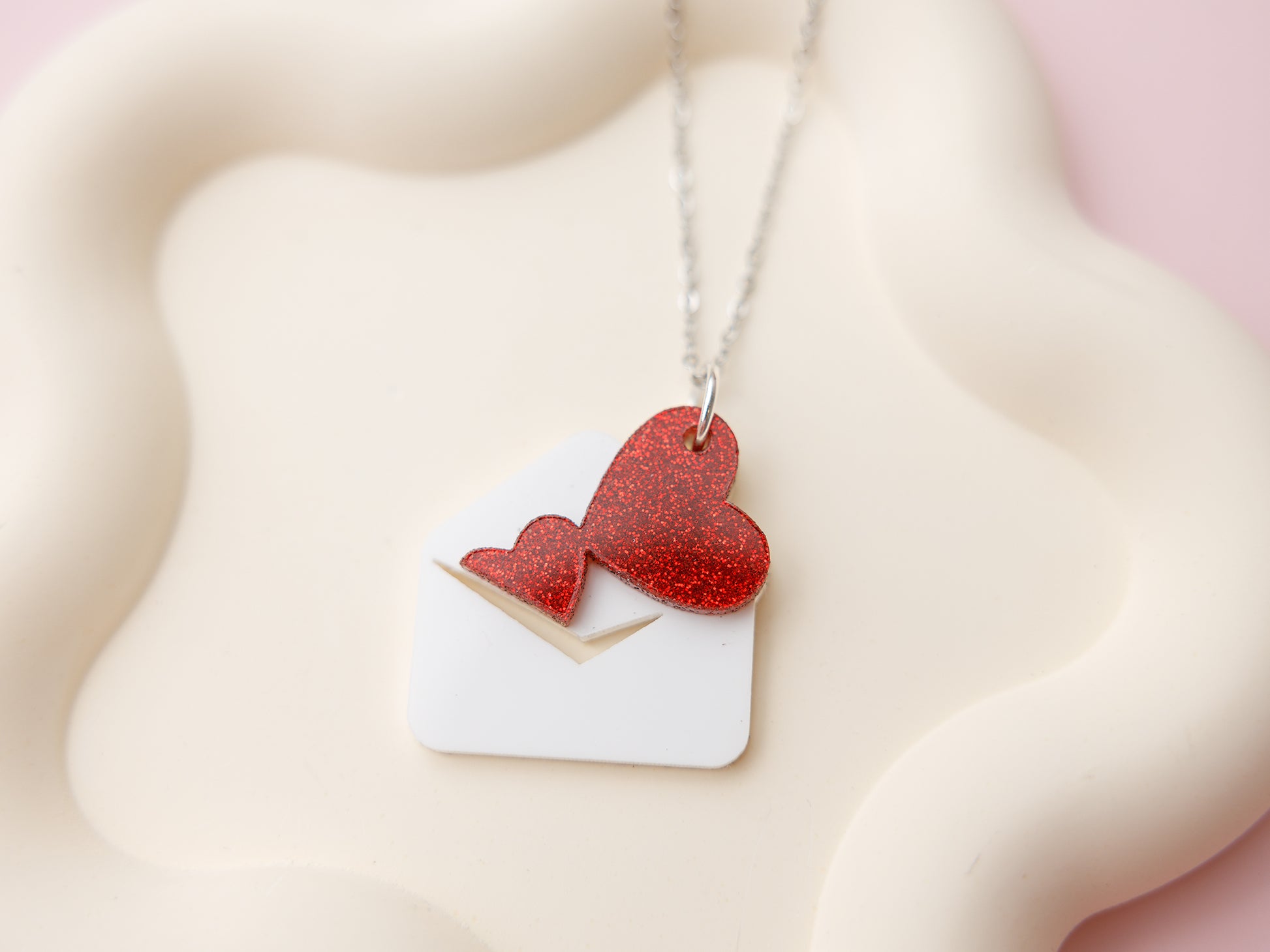 lover letter acrylic necklace