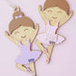 Personalized Ballerina Christmas Ornaments for Kids Personalized Christmas Ballerina Ornament Custom Christmas Stocking Name Tag for kids