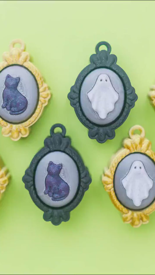 Halloween Vintage frame ghost Fidget Clicker Toy Antique frame Bat Fidget Clicker