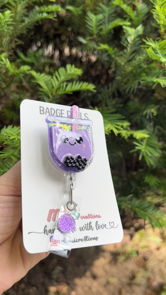 Purple Boba Tea Badge Reels | Inspired by Taro Boba Tea