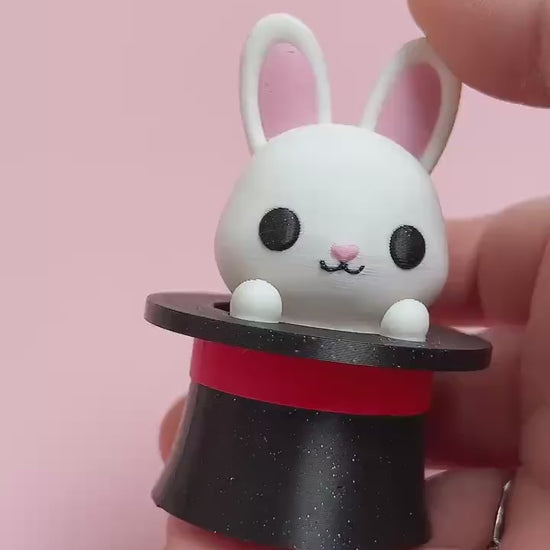 Bunny magic hat fidget clicker 3D printed cute fidget clicker