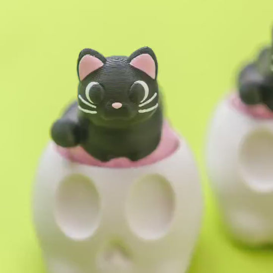 Halloween Cat Skull Fidget Clicker Toy