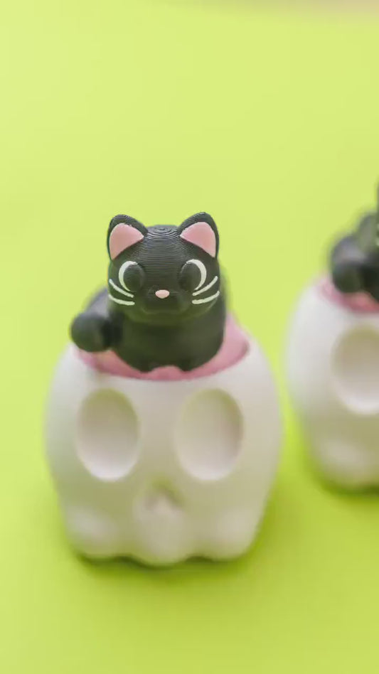 Halloween Cat Skull Fidget Clicker Toy