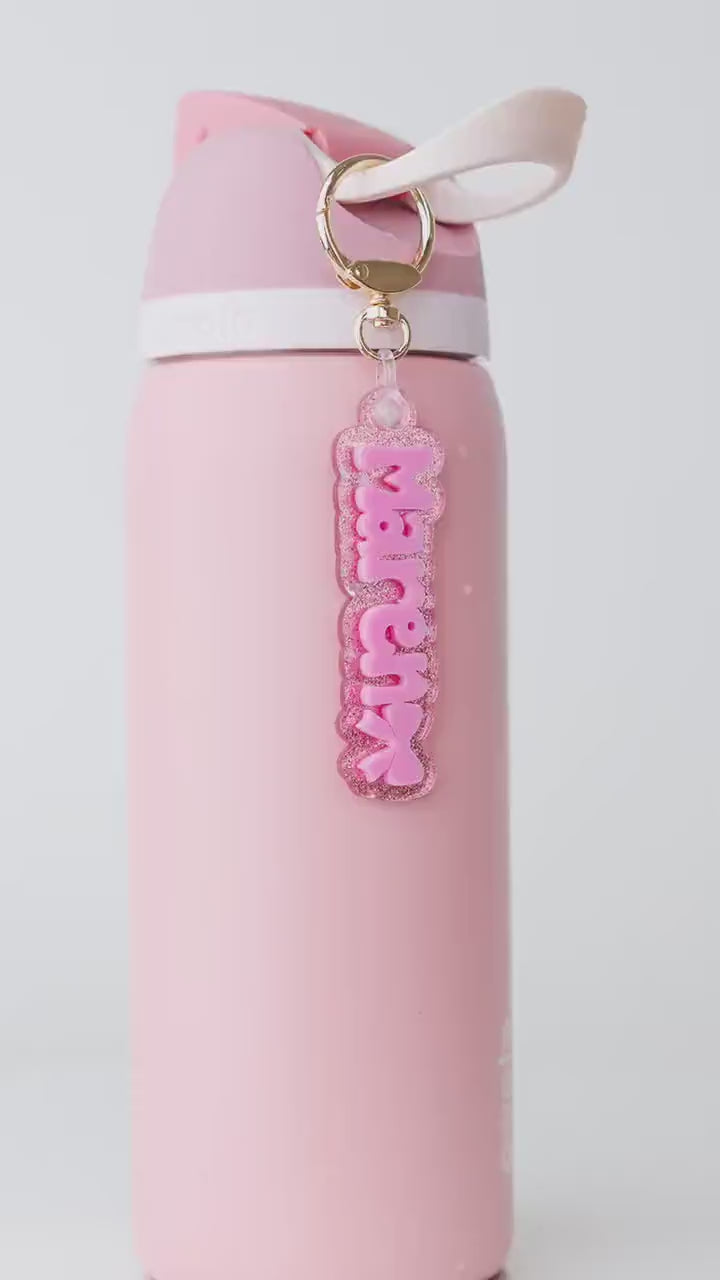 NEW Personalized Owala Name tag, keychain with symbol Water bottle Name Tag Cute keychain for kid Personalized gift for kids