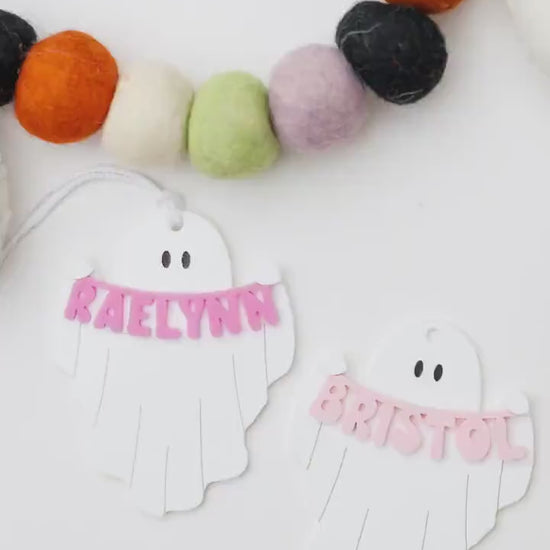 Personalized Cute Ghost Boo Basket tag Custom Halloween tag Boo Basket Name Tag Personalized Name Tag Cute Ghost Bag tag Halloween 2025