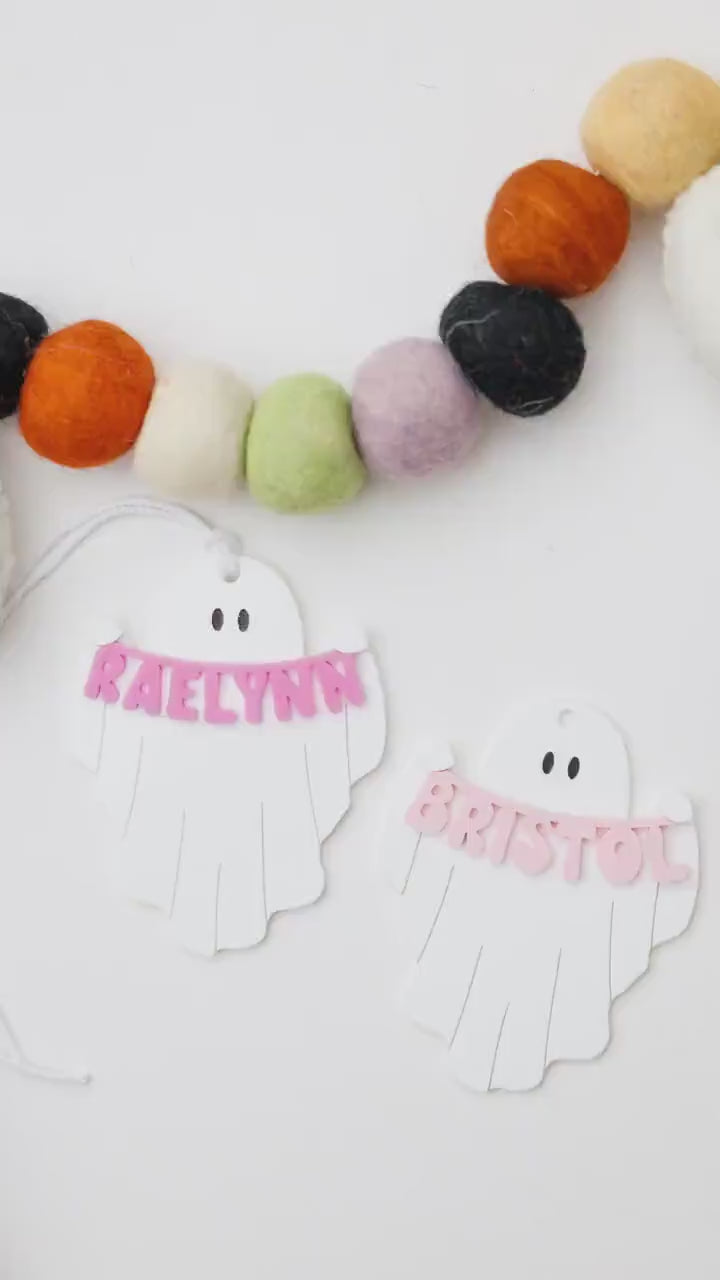 Personalized Cute Ghost Boo Basket tag Custom Halloween tag Boo Basket Name Tag Personalized Name Tag Cute Ghost Bag tag Halloween 2025