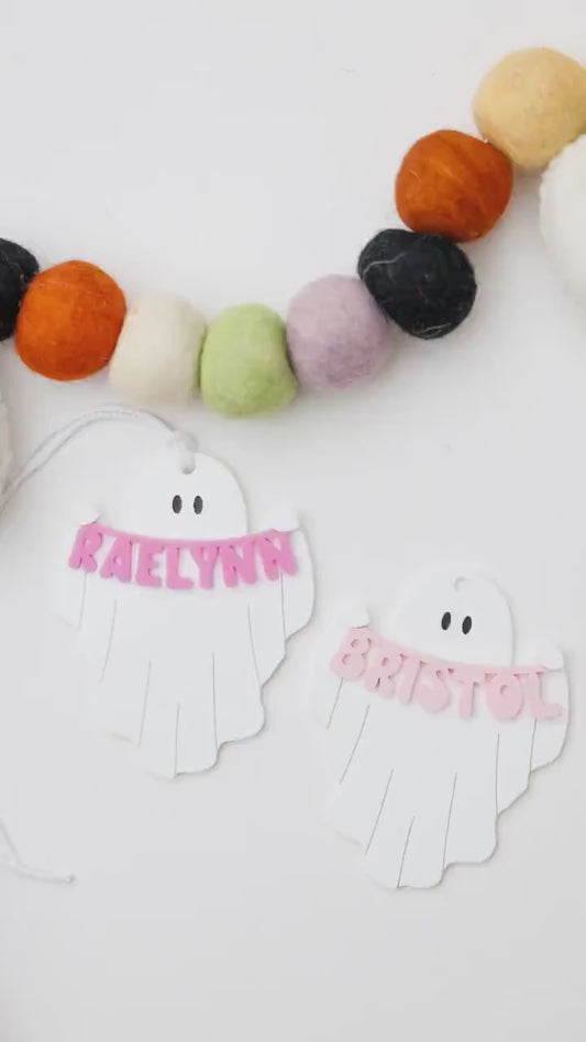 Personalized Cute Ghost Boo Basket tag Custom Halloween tag Boo Basket Name Tag Personalized Name Tag Cute Ghost Bag tag Halloween 2025