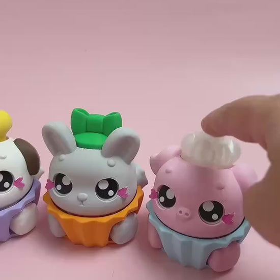 3D printed fidget clickers Sensory desk toy Flexi animal cupcake