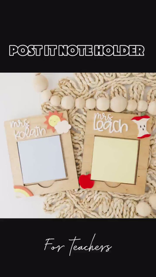 Personalized Sticky Note holder Teacher Appreciation Gift for Teacher