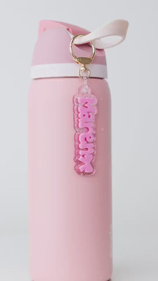 NEW Personalized Owala Name tag, keychain with symbol Water bottle Name Tag Cute keychain for kid Personalized gift for kids