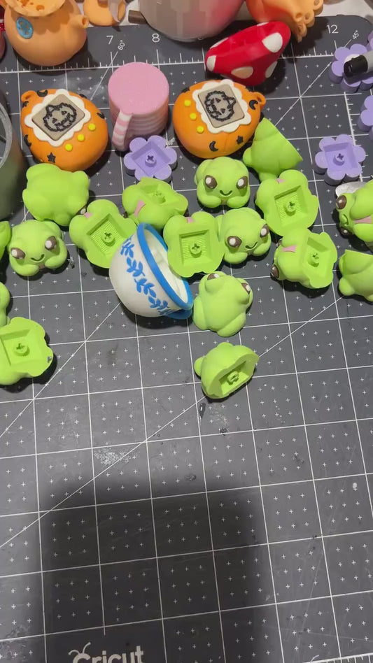 Cottage Core tea pot Frog tea cup Fidget clicker 3D printed fidget