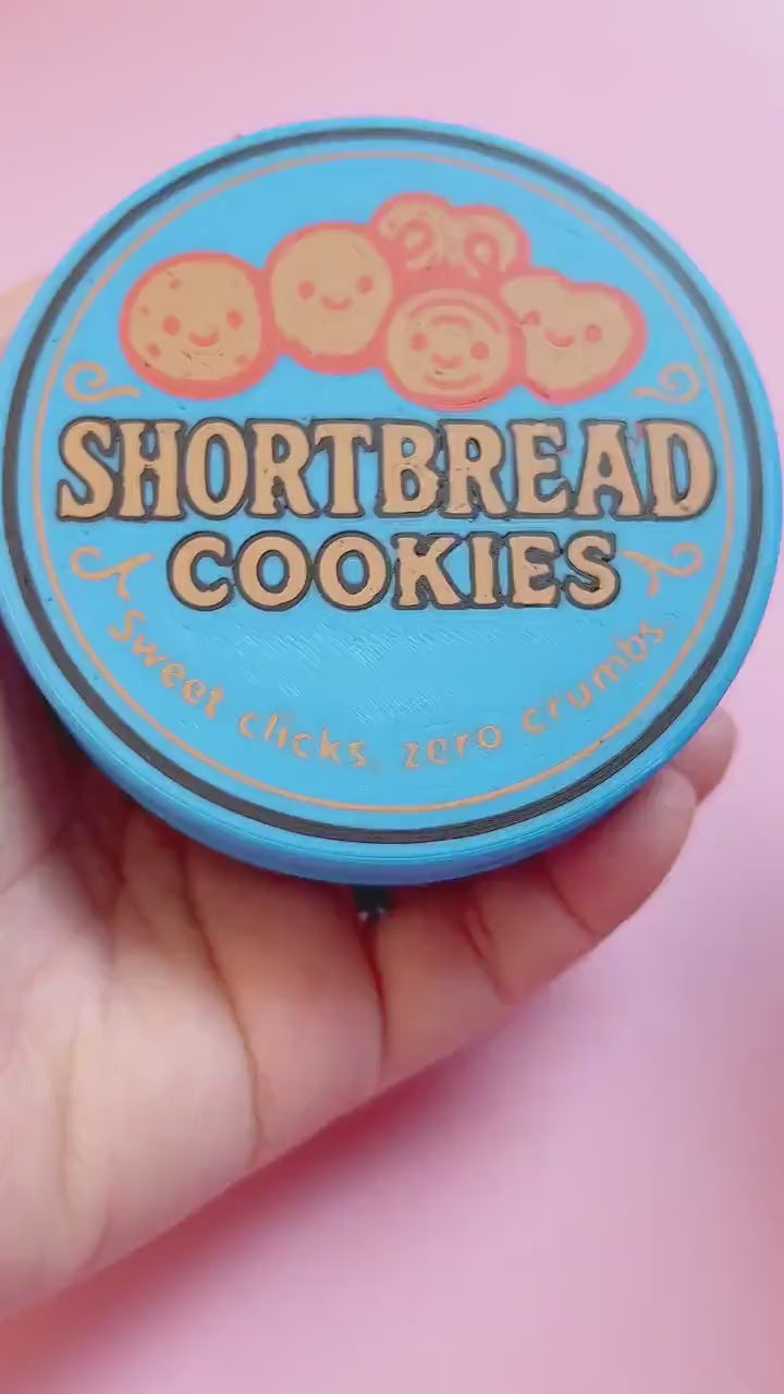 Shortbread cookies Fidget Clicker Christmas season 3D printed fidget toy