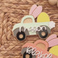 Pickup truck Easter Basket Name Tag , Personalized Bunny Ears Easter Name Tag Easter Truck Bunny Gift Tag