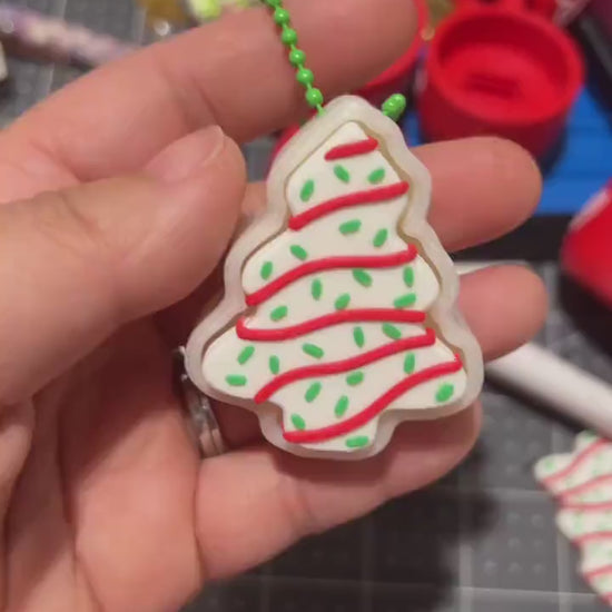 Christmas tree cake fidget clicker 3D printed toy