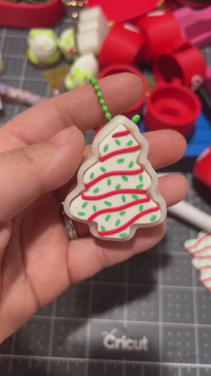 Christmas tree cake fidget clicker 3D printed toy