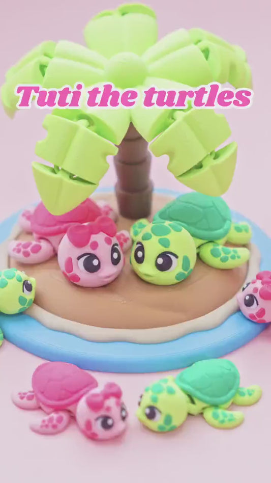 Turtle Flexi Fidget toy Turtle Miniature display