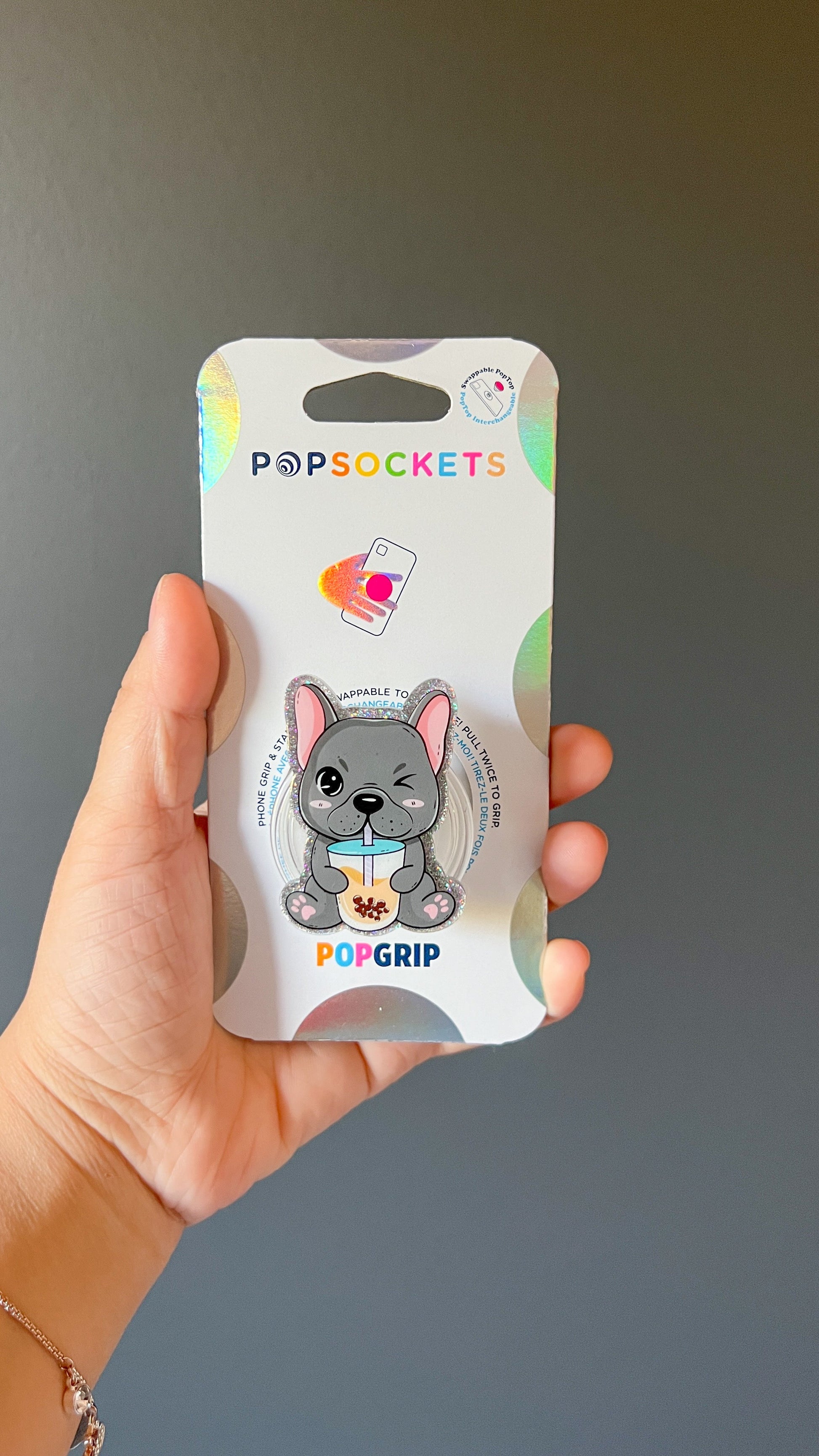 Frenchie Boba Phone Grip