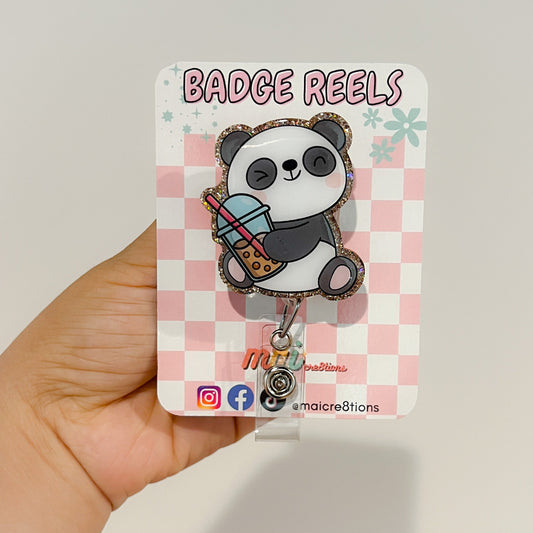 Panda Hugging Boba Badge Reels